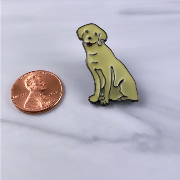 White Labrador Enamel Pin/ Brooch - Picture 2 of 4